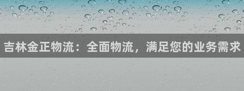 28圈链接：吉林金正物流：全面物流，